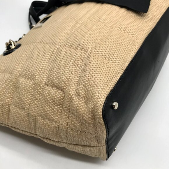 Kate Spade Tan Straw Coal Tote Bag - Picture 7 of 10